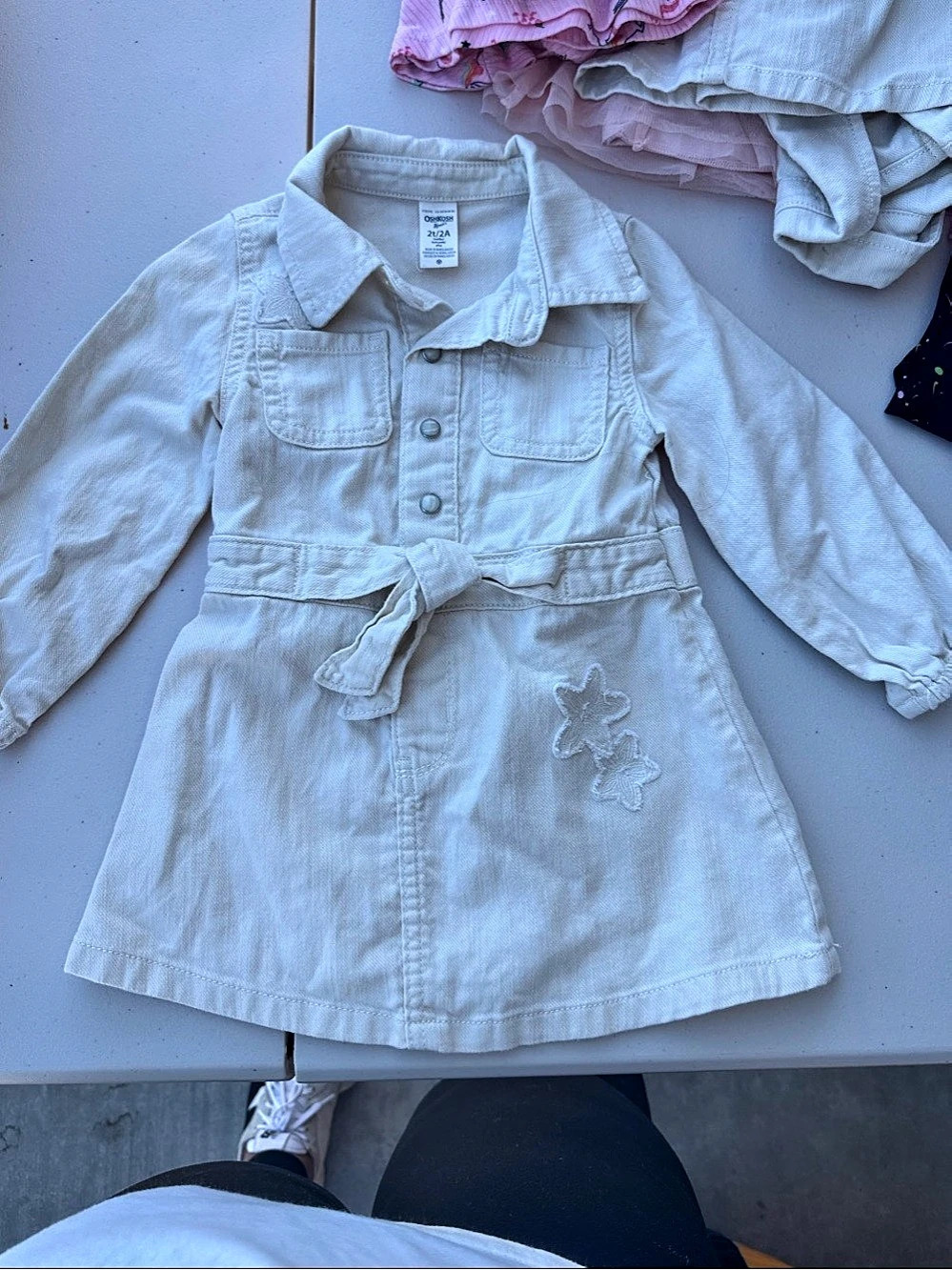 OshKosh B'gosh Kids White Long Sleeve Dress 2T